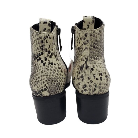 Blondo 7 Elvina Waterproof Leather Bootie Snakeskin Print - Picture 10 of 15